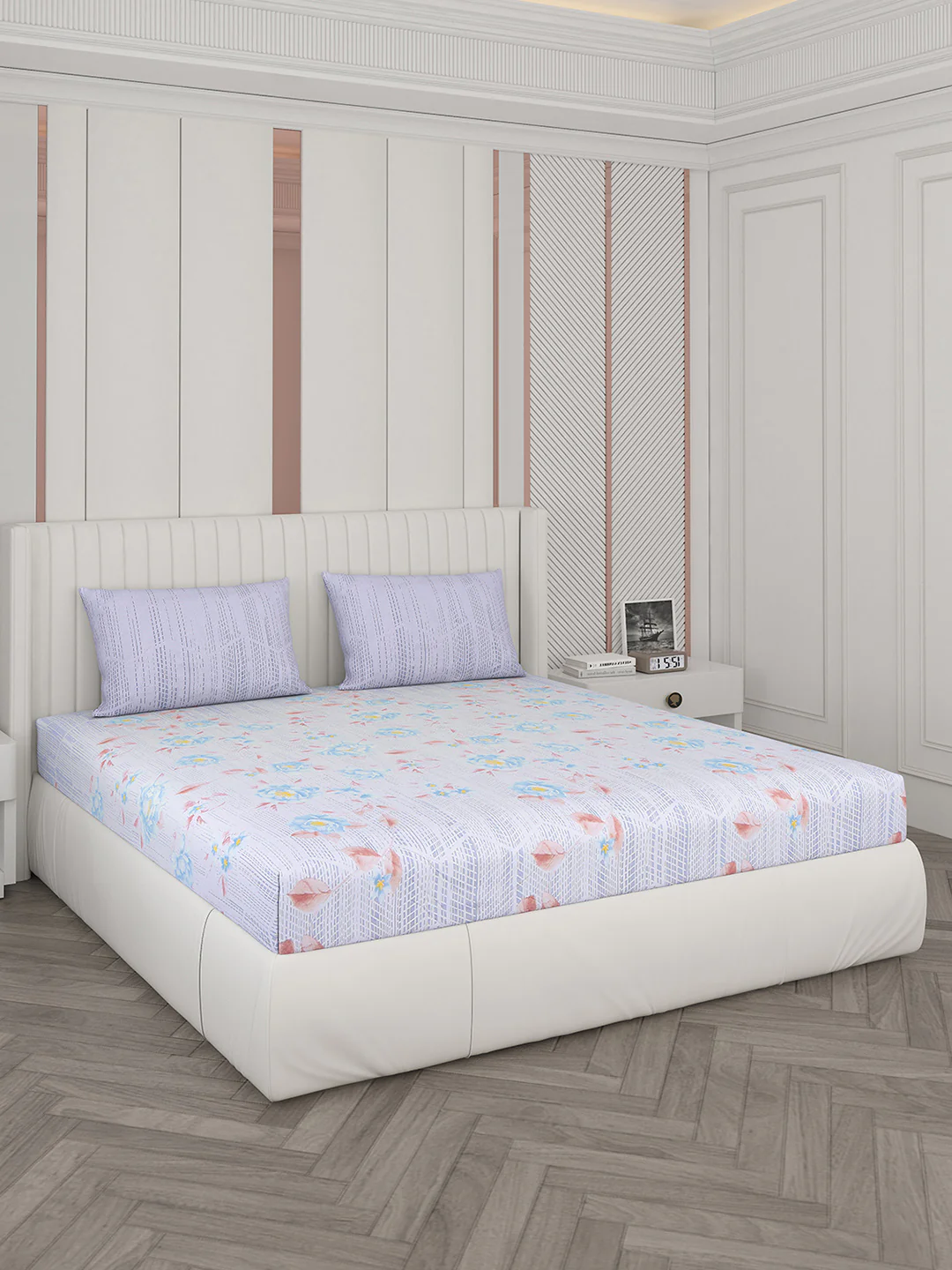 104 TC Cotton Double Bedsheet with 2 Pillow Covers - Updated - Updated - Updated