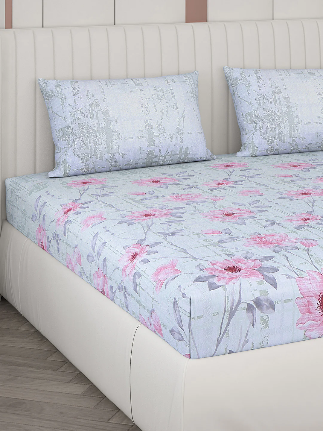 104 TC Cotton Double Bedsheet with 2 Pillow Covers - Updated - Updated - Updated