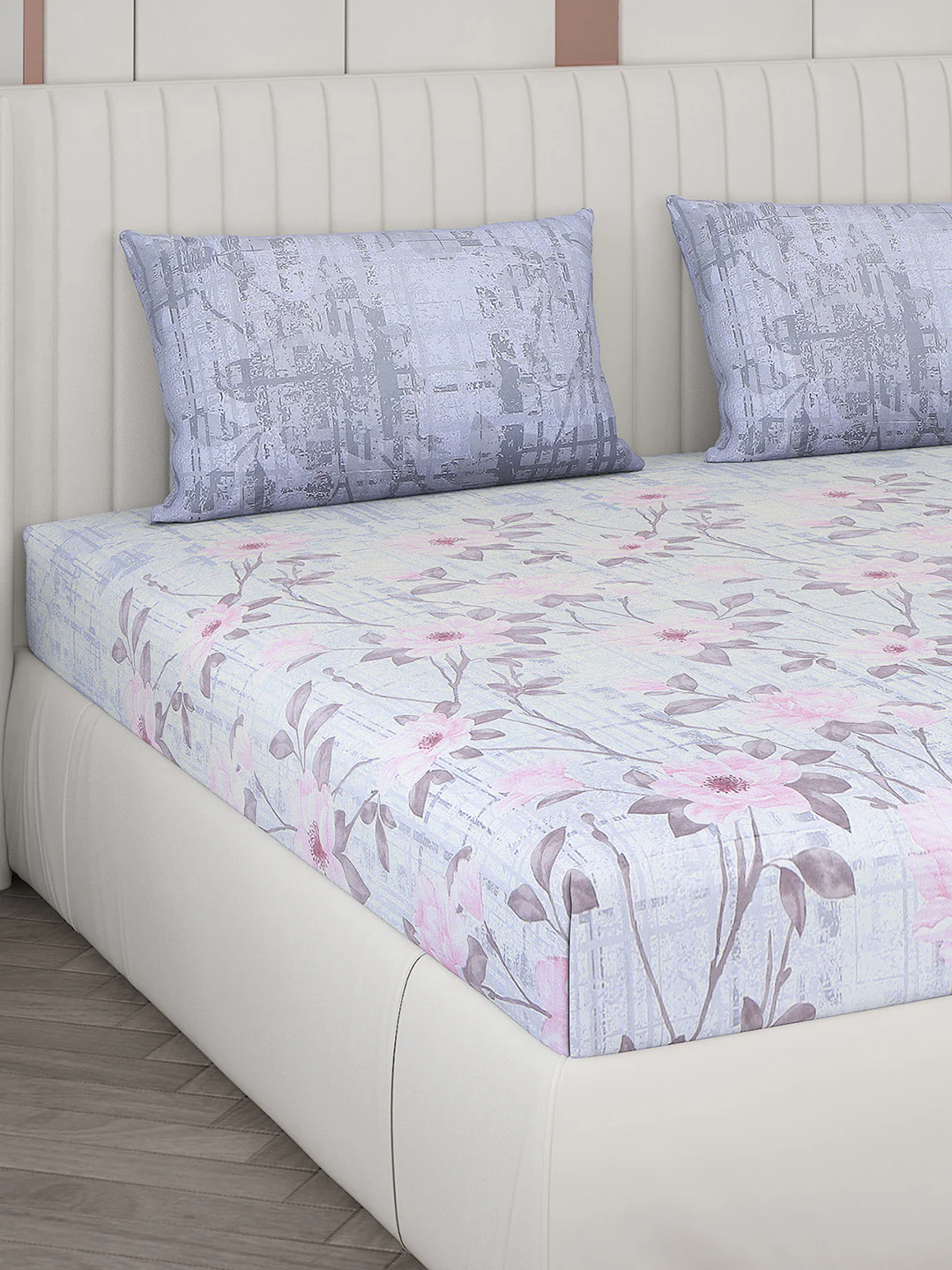 104 TC Cotton Double Bedsheet with 2 Pillow Covers - Updated - Updated - Updated
