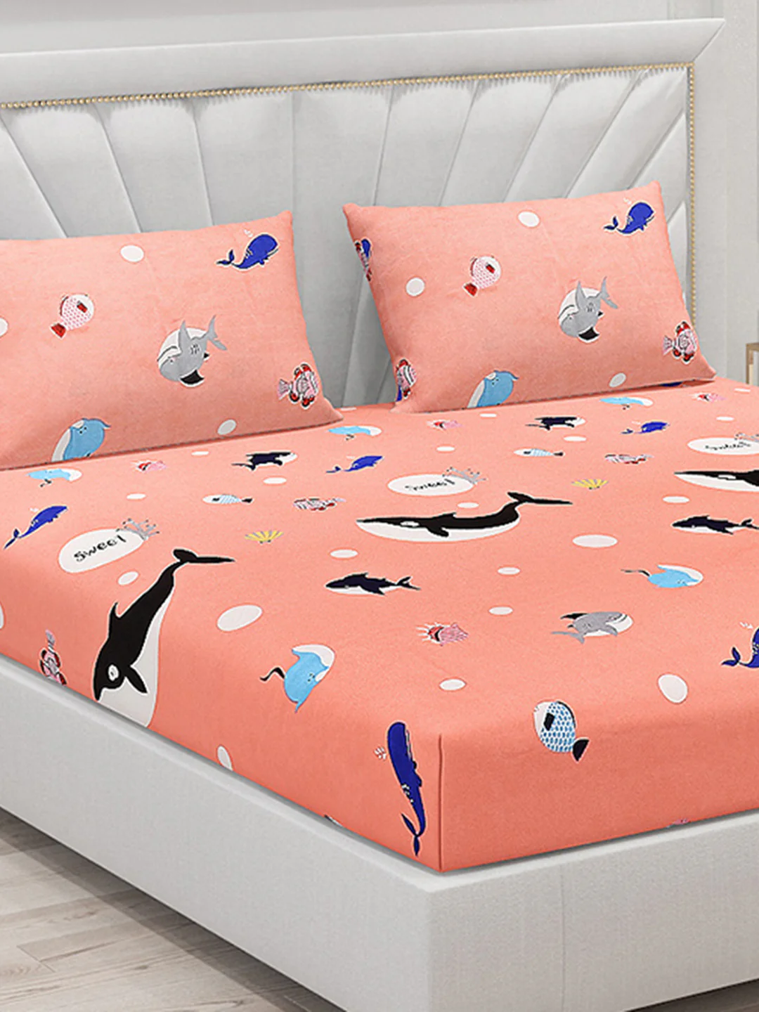 120 GSM Polyester Double Bed Bedsheet with 2 Pillow Covers - Updated - Updated - Updated - Image 5