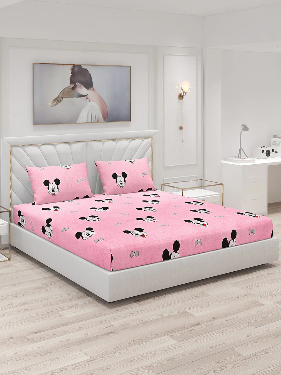 120 GSM Polyester Double Bed Bedsheet with 2 Pillow Covers - Updated - Updated - Updated