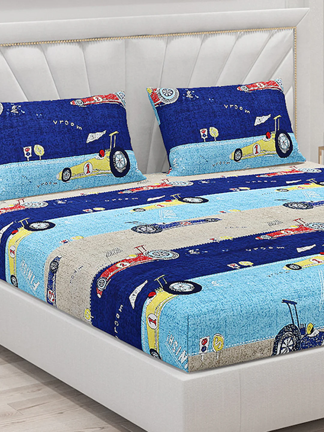 120 GSM Polyester Double Bed Bedsheet with 2 Pillow Covers - Updated - Updated - Image 5