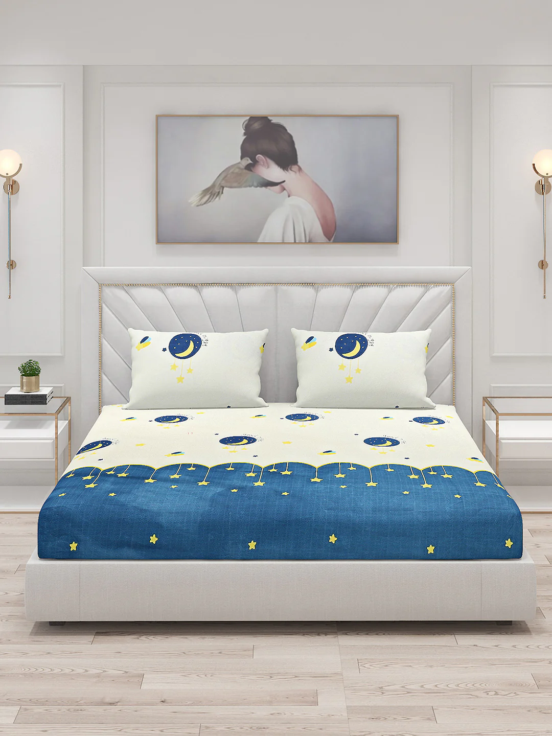 120 GSM Polyester Double Bed Bedsheet with 2 Pillow Covers - Updated - Updated - Updated - Image 3