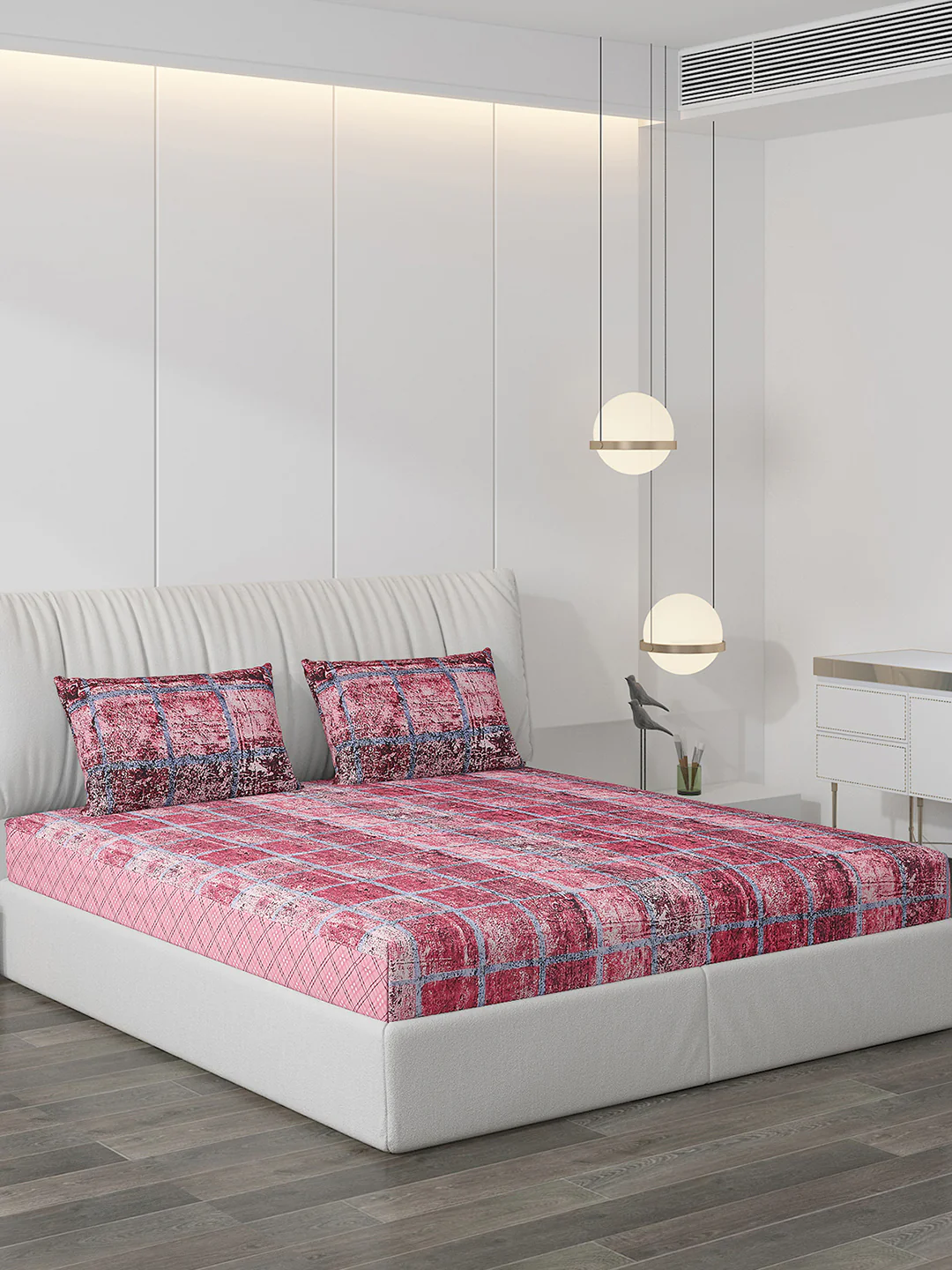 120 GSM Polyester Double Bed Bedsheet with 2 Pillow Covers - Updated - Updated