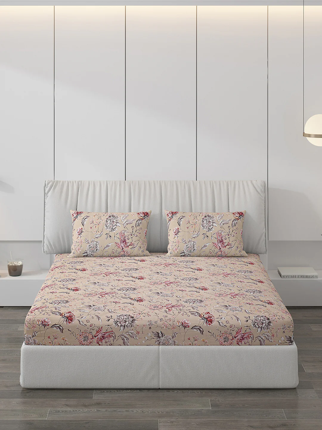 120 GSM Polyester Double Bed Bedsheet with 2 Pillow Covers - Updated - Updated - Image 3