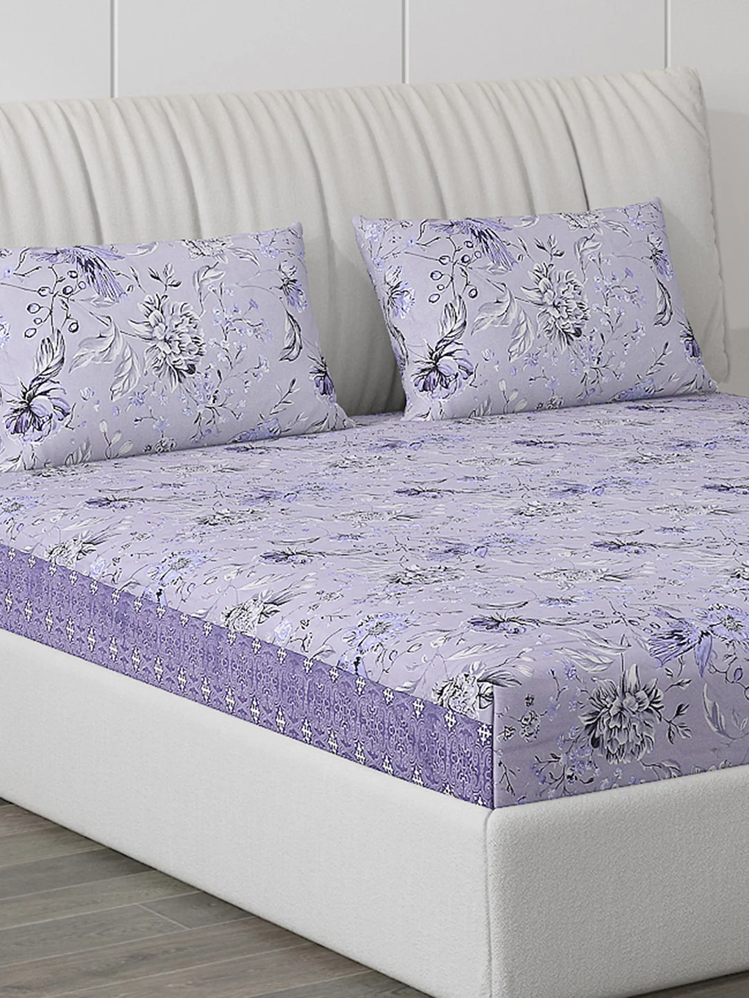 120 GSM Polyester Double Bed Bedsheet with 2 Pillow Covers - Updated - Updated - Image 5