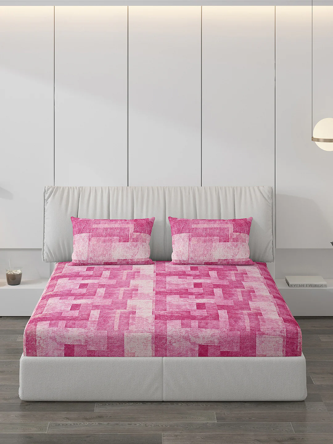 120 GSM Polyester Double Bed Bedsheet with 2 Pillow Covers - Updated - Updated - Image 3