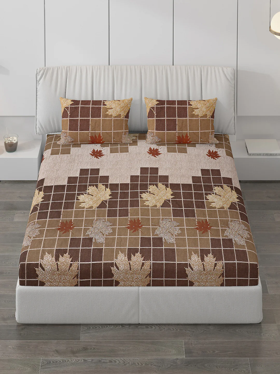 120 GSM Polyester Double Bed Bedsheet with 2 Pillow Covers - Updated - Updated - Image 2