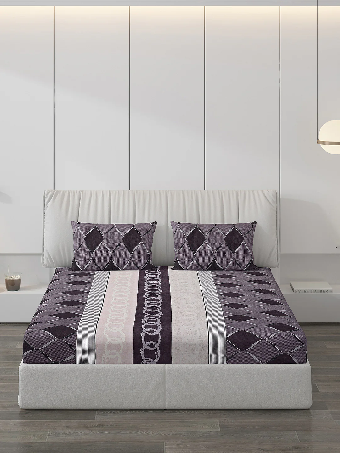 120 GSM Polyester Double Bed Bedsheet with 2 Pillow Covers - Updated - Updated - Image 3
