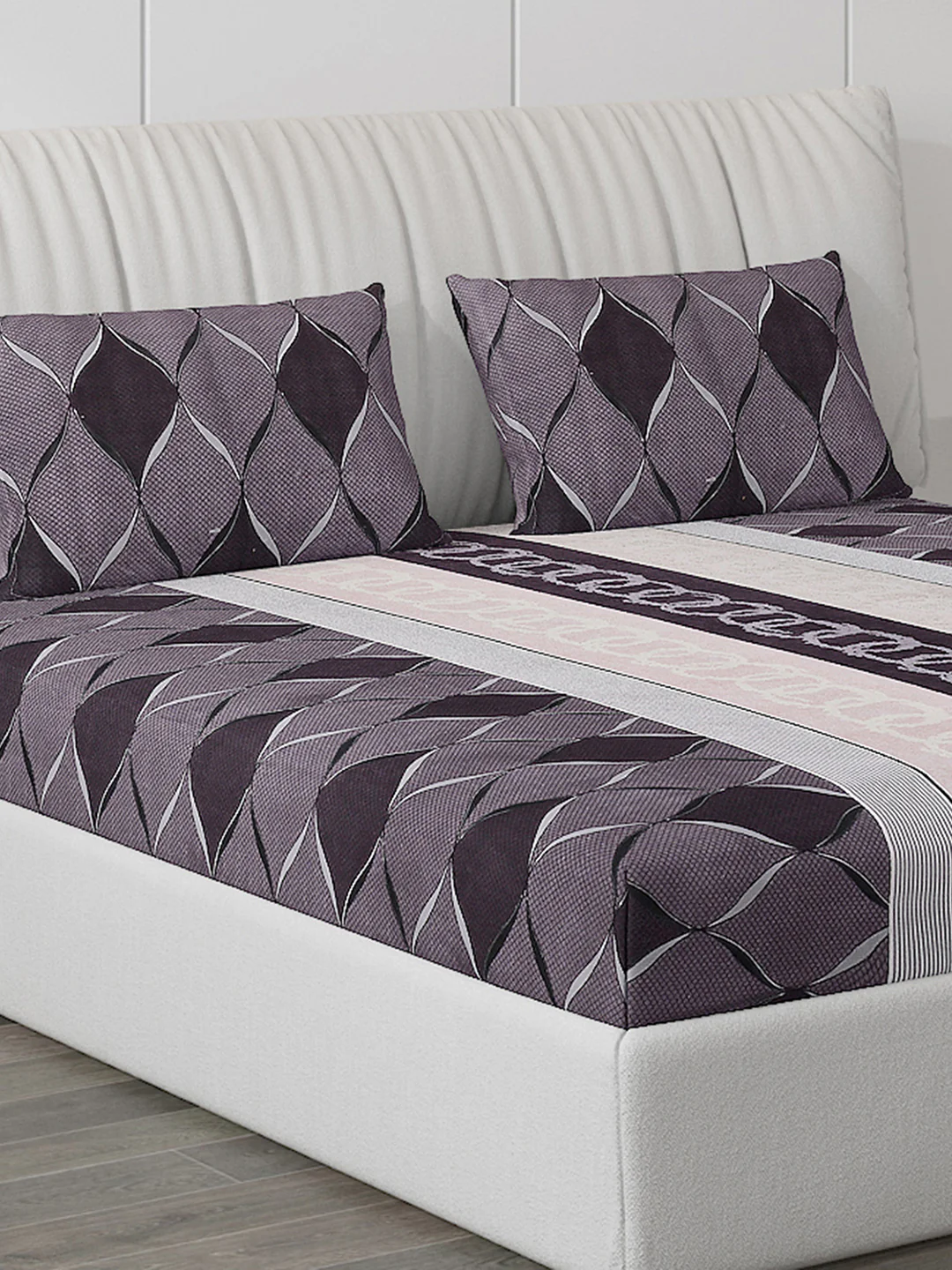 120 GSM Polyester Double Bed Bedsheet with 2 Pillow Covers - Updated - Updated - Image 5