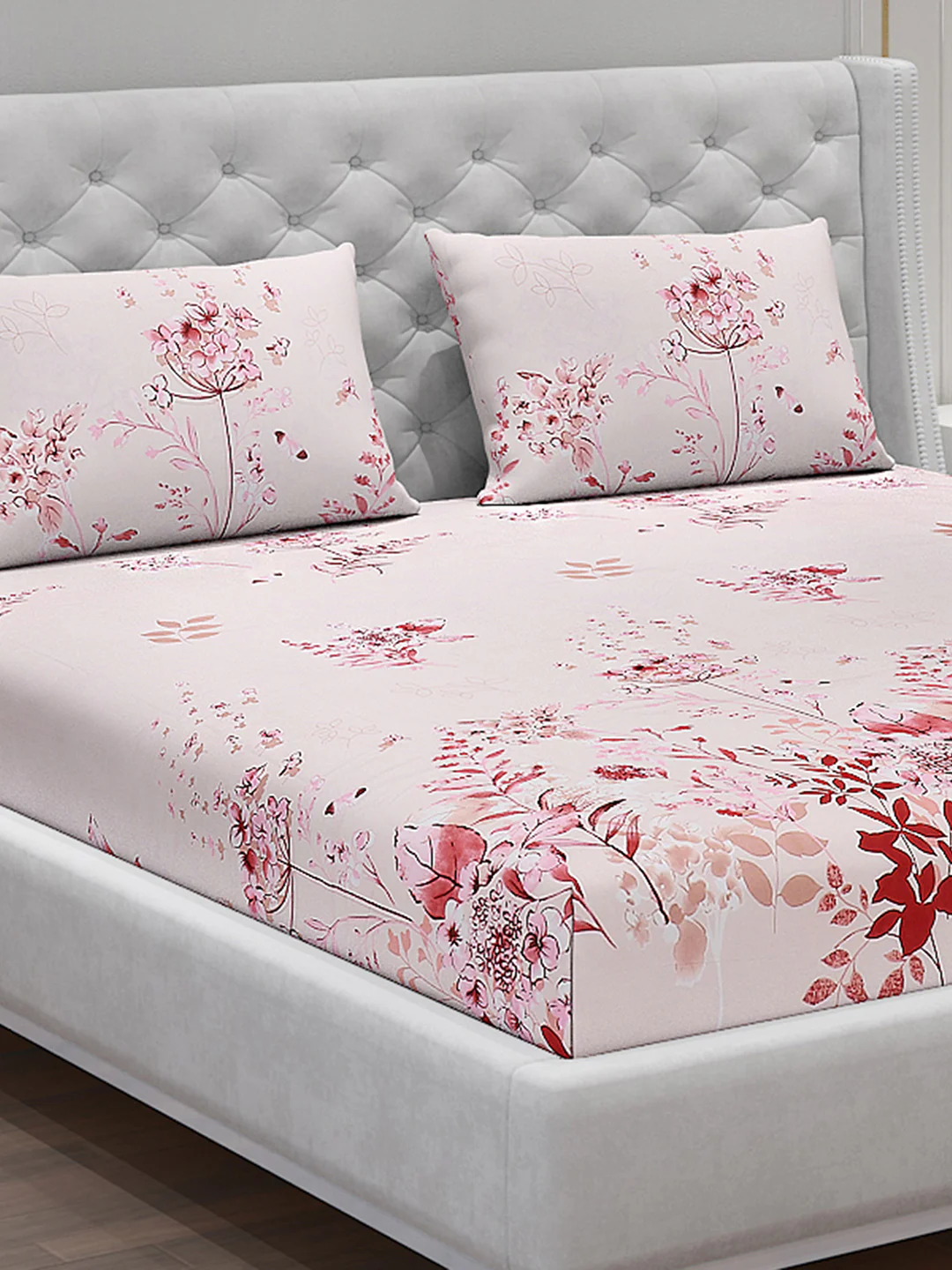 120 GSM Polyester Double Bed Bedsheet with 2 Pillow Covers - Updated - Updated - Image 5