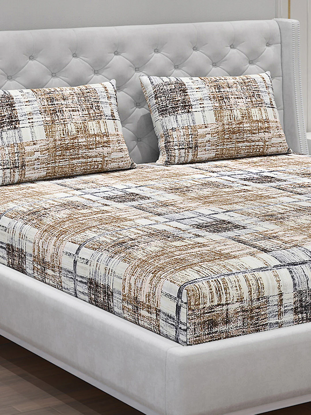 120 GSM Polyester Double Bed Bedsheet with 2 Pillow Covers - Updated - Updated - Image 5