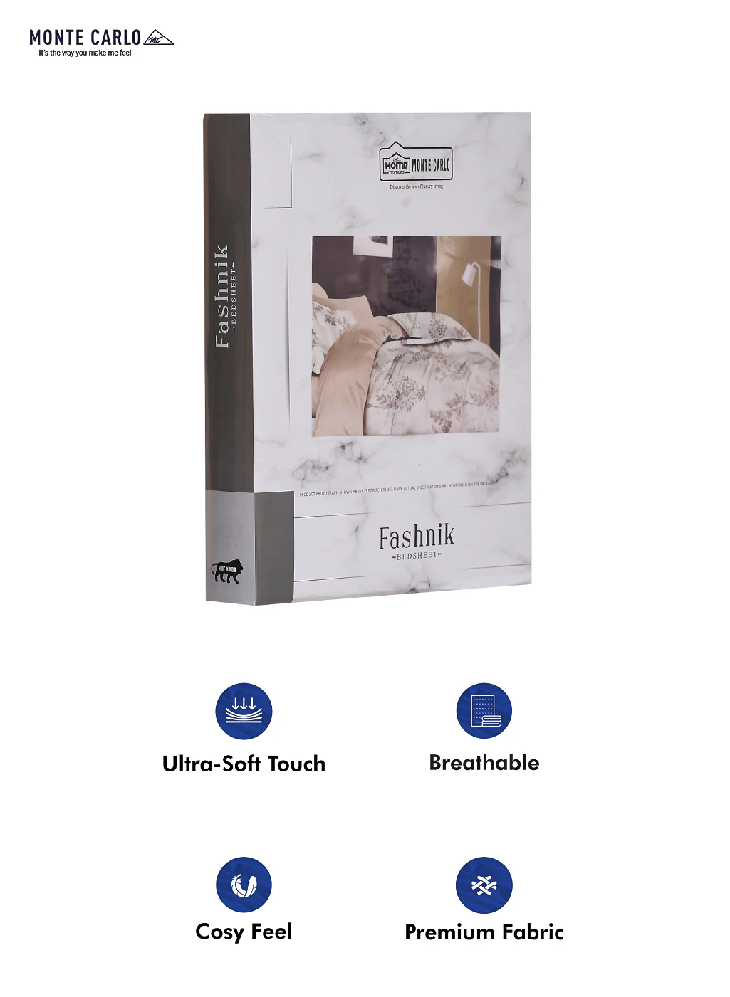 130 GSM Polyester Double Bed Bedsheet with 2 Pillow Covers - Image 10
