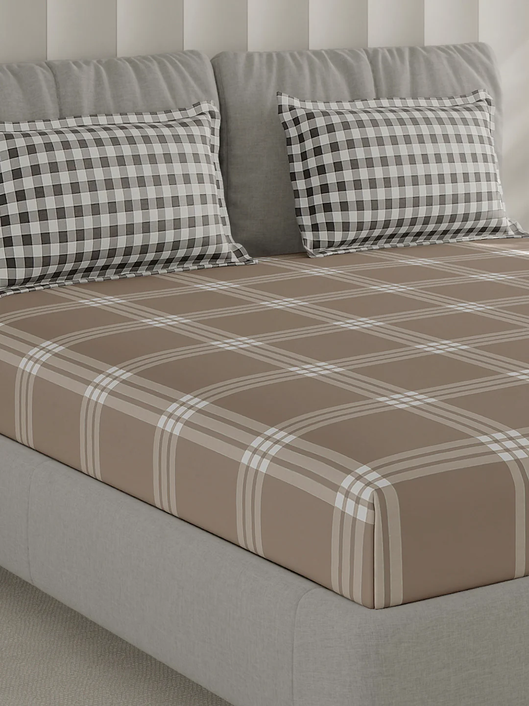 210 TC Cotton Double Bed 1 Bedsheet with 2 Pillow Covers (Ramona)