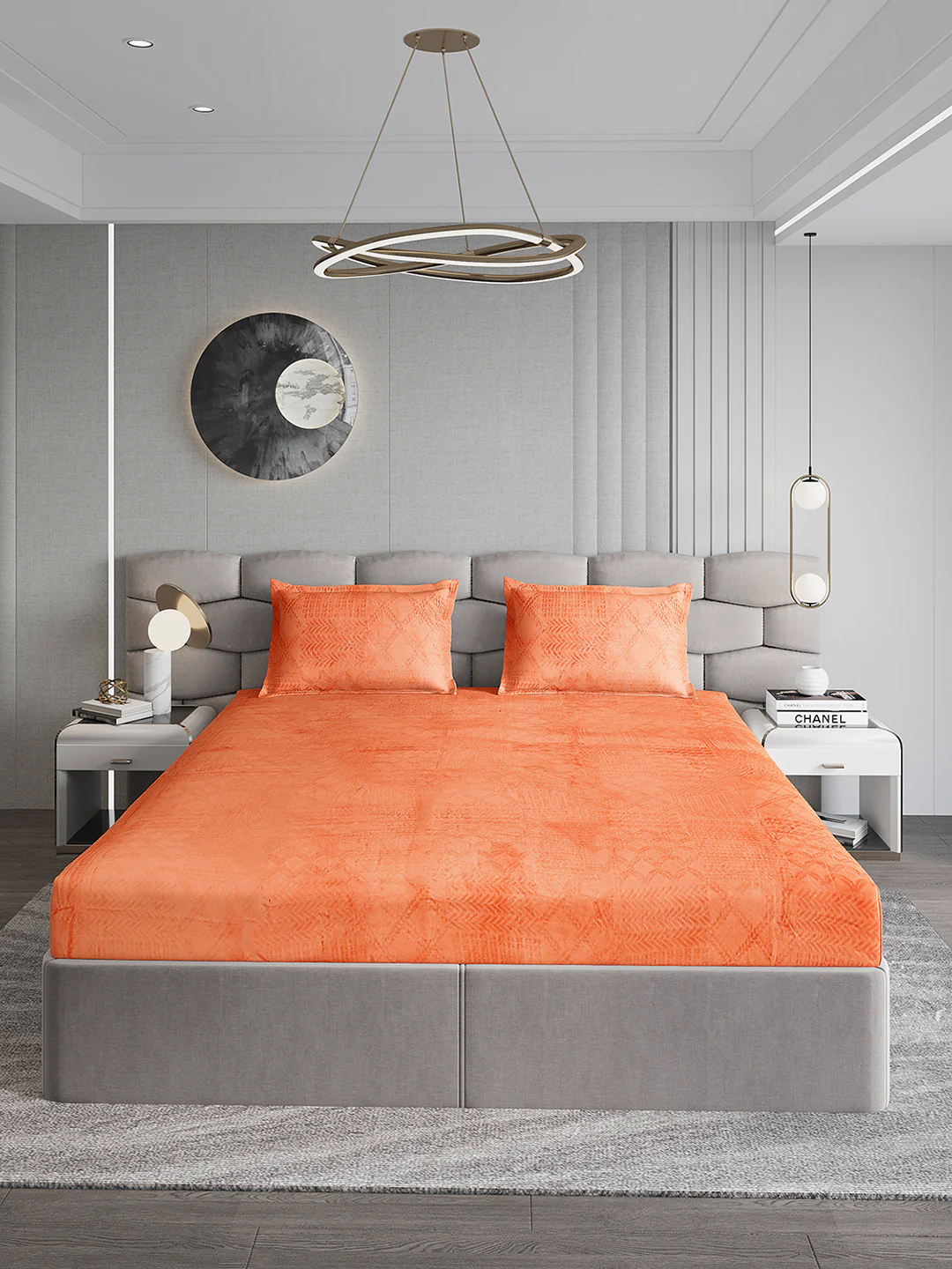 267 GSM 100% Polyester King Bed 1 Bedsheet with 2 Pillow Cover (Master Piece) - Image 2
