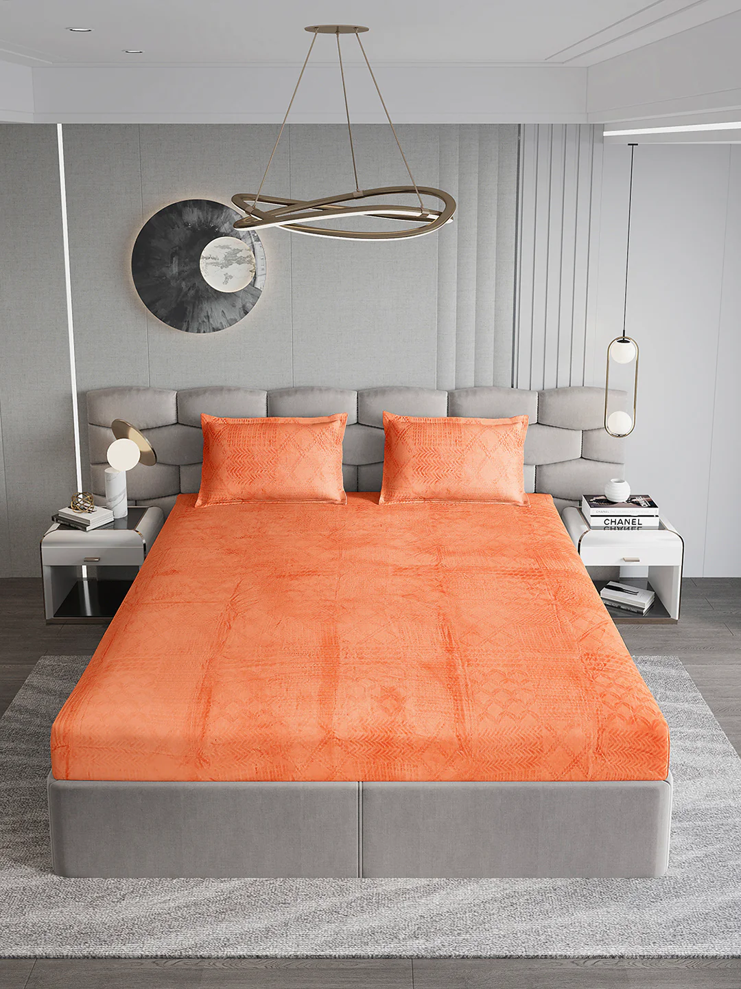 267 GSM 100% Polyester King Bed 1 Bedsheet with 2 Pillow Cover (Master Piece) - Image 3