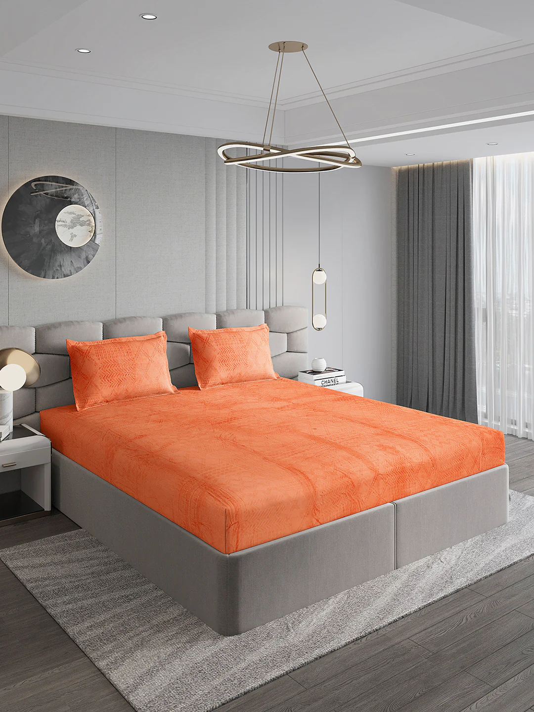 267 GSM 100% Polyester King Bed 1 Bedsheet with 2 Pillow Cover (Master Piece) - Image 4