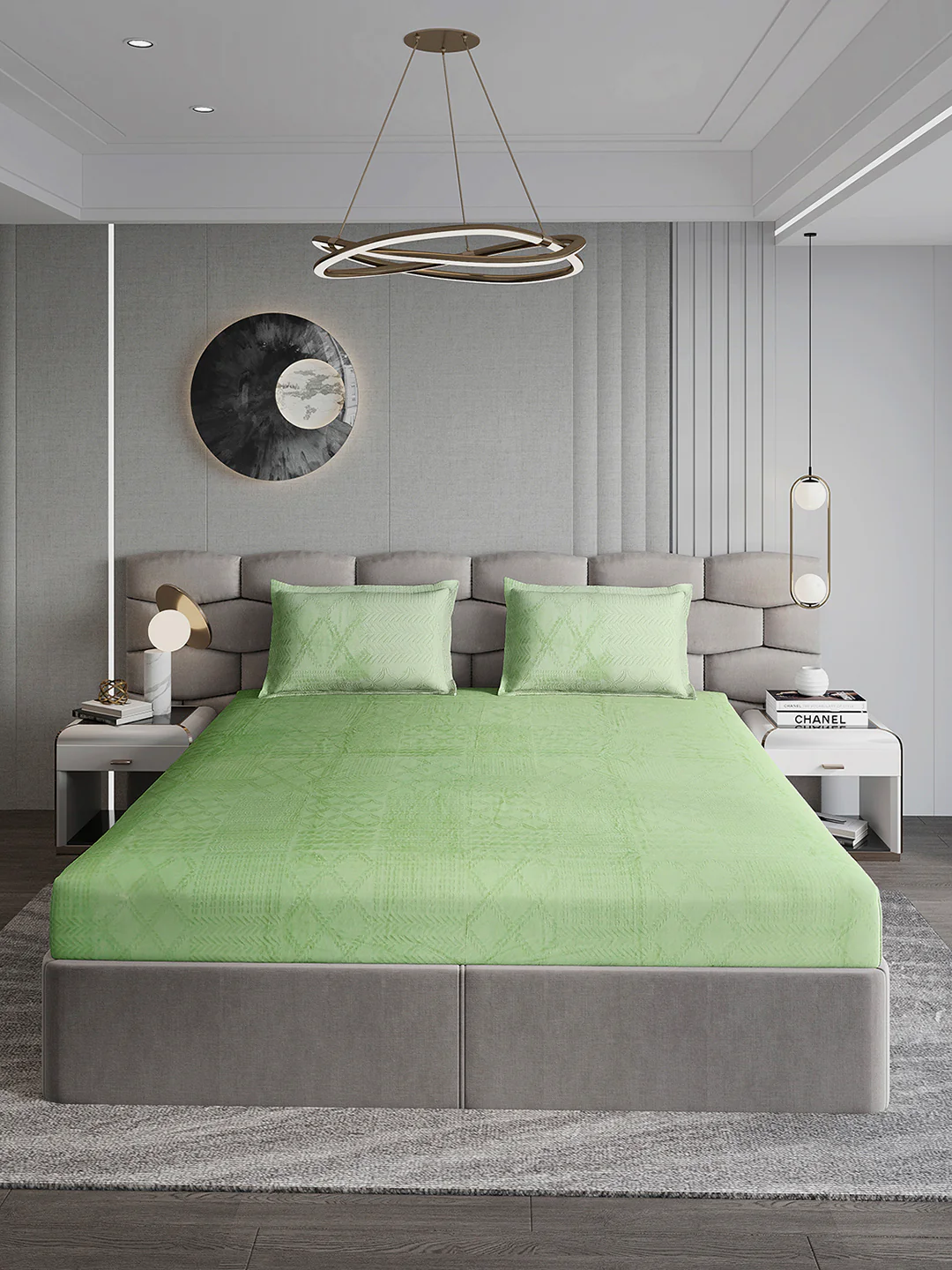 267 GSM 100% Polyester King Bed 1 Bedsheet with 2 Pillow Cover (Master Piece) - Image 2