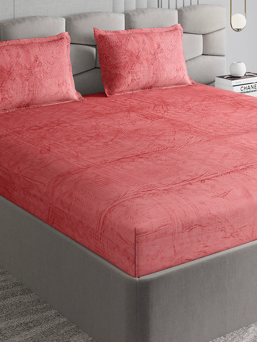 267 GSM 100% Polyester King Bed 1 Bedsheet with 2 Pillow Cover (Master Piece)