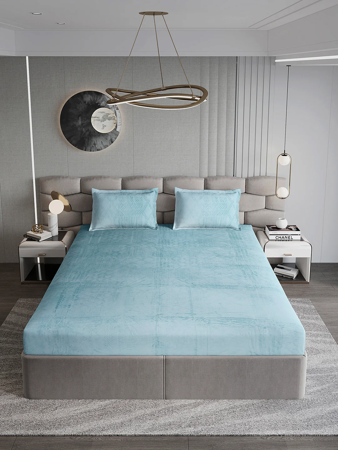 267 GSM 100% Polyester King Bed 1 Bedsheet with 2 Pillow Cover (Master Piece) - Image 3