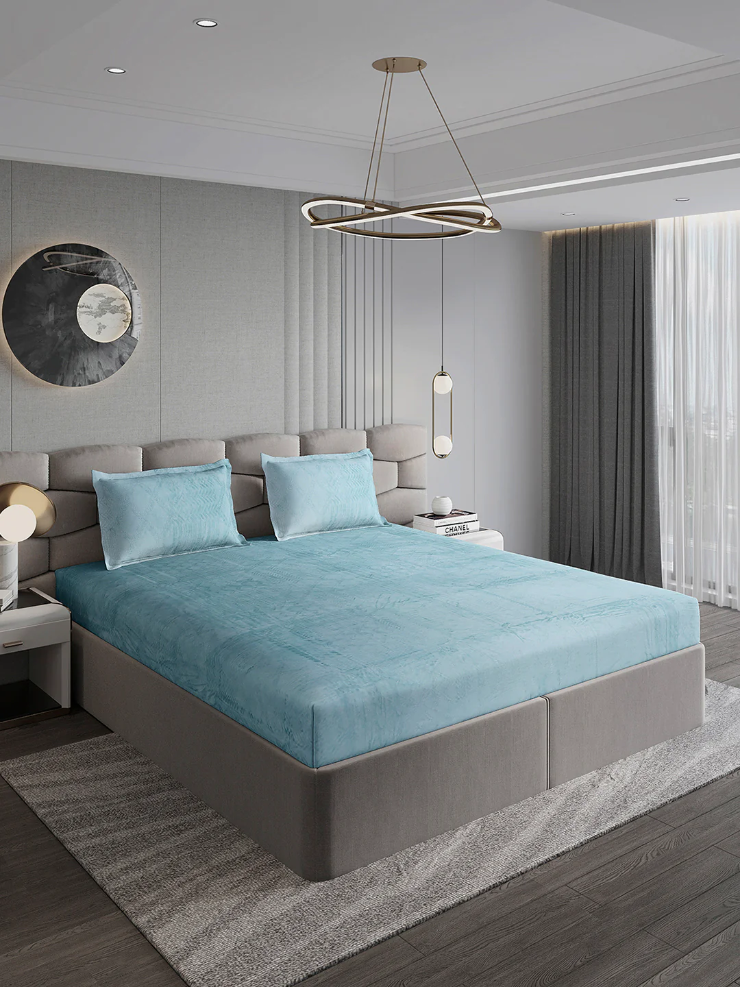 267 GSM 100% Polyester King Bed 1 Bedsheet with 2 Pillow Cover (Master Piece) - Image 4