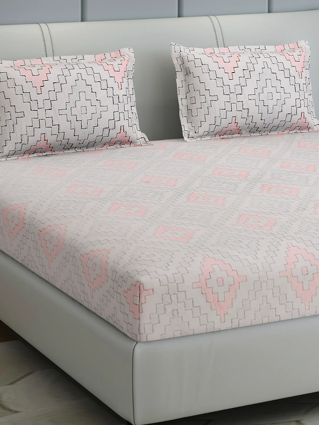 378 GSM 100% Polyester King Bed 1 Bedsheet with 2 Pillow Cover (Hill Top)
