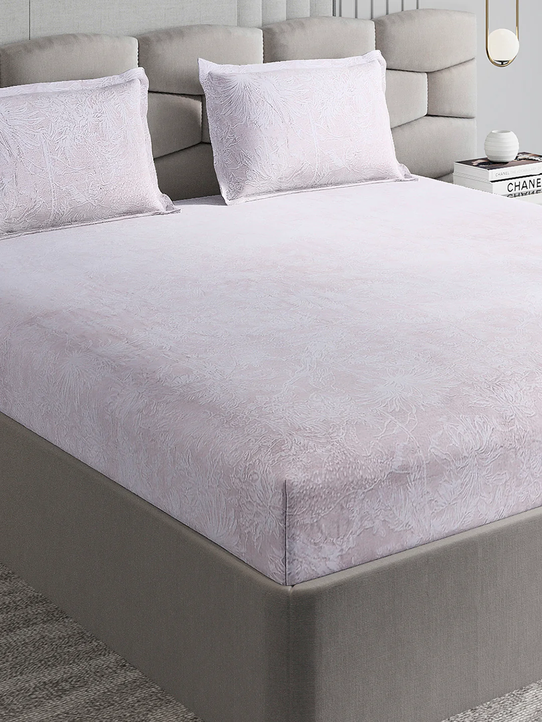 393 GSM 100% Polyester King Bed 1 Bedsheet with 2 Pillow Cover (Golden Choice)