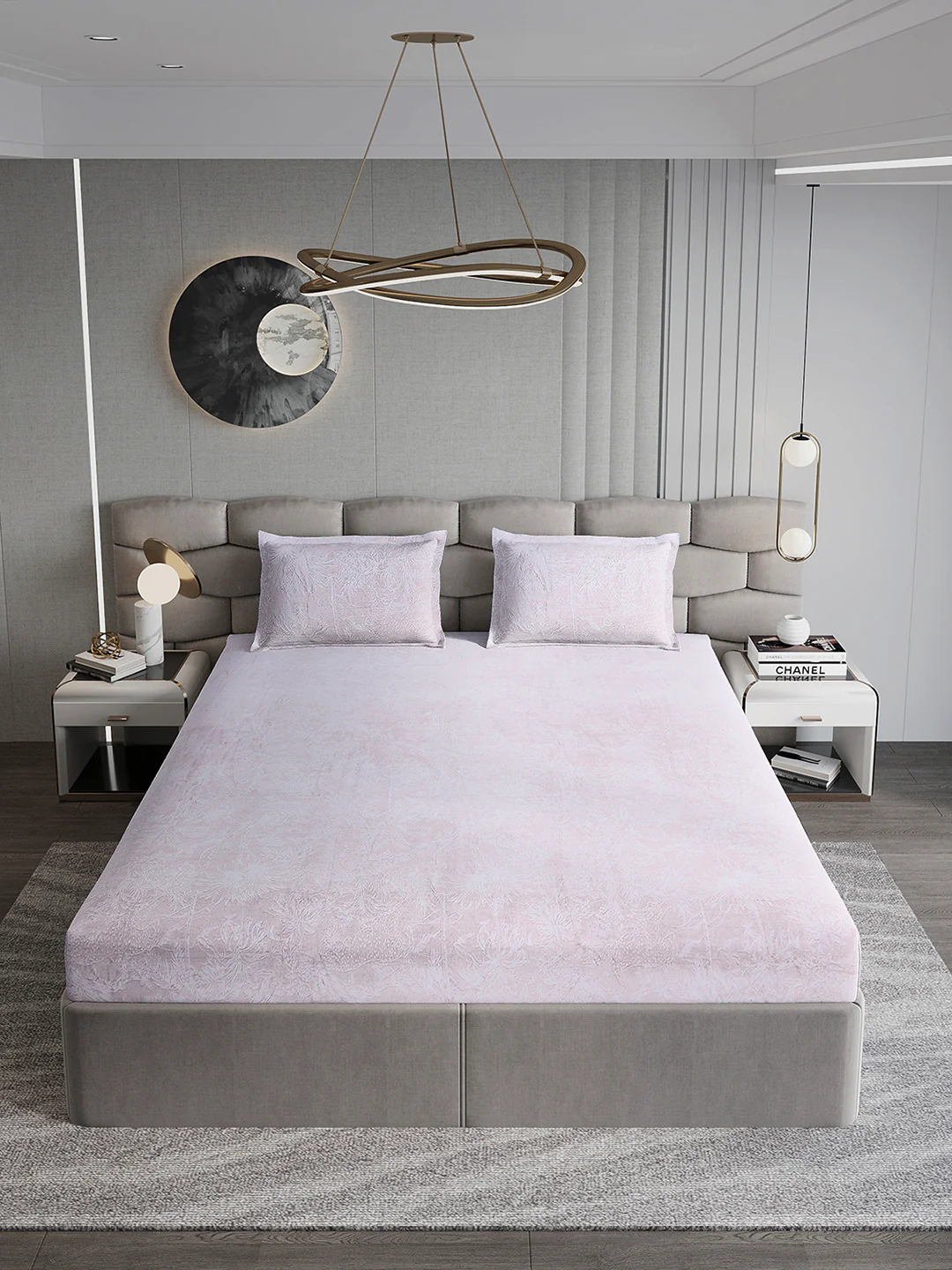 393 GSM 100% Polyester King Bed 1 Bedsheet with 2 Pillow Cover (Golden Choice) - Image 3