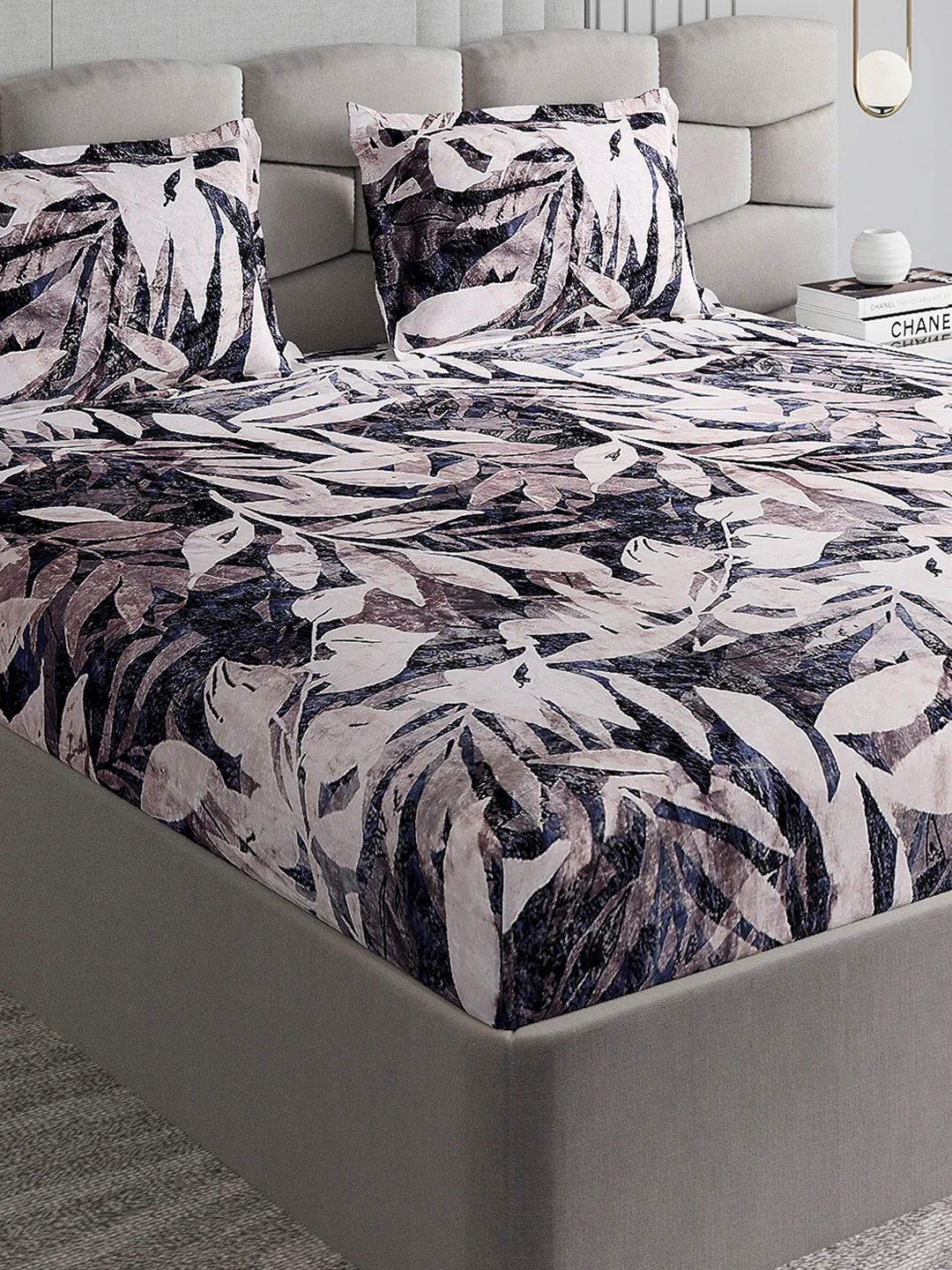 404 GSM 100% Polyester Double Bed 1 Bedsheet with 2 Pillow Cover (Ruby Gold)