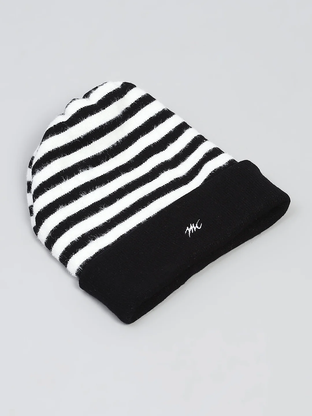 Kids Black Self Design Cap - Image 2