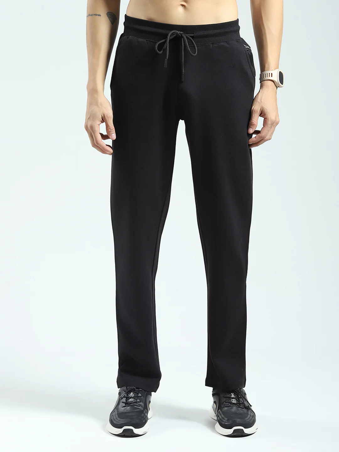 Rock.it Men Black Solid Regular Fit Lower
