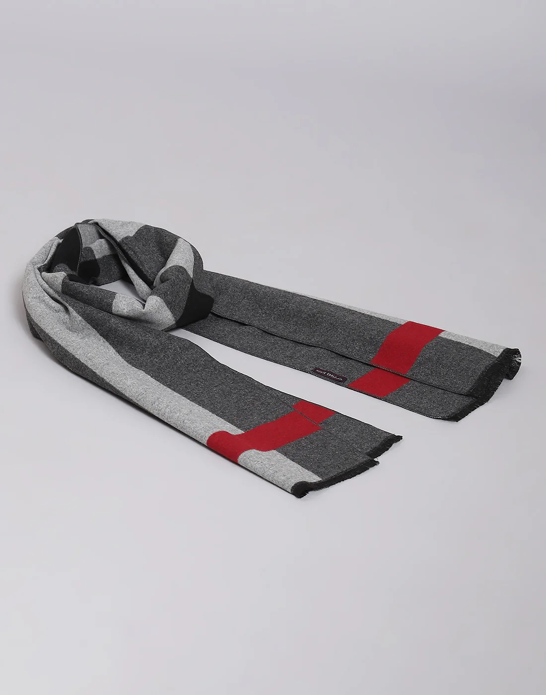 Men Grey Solid Muffler