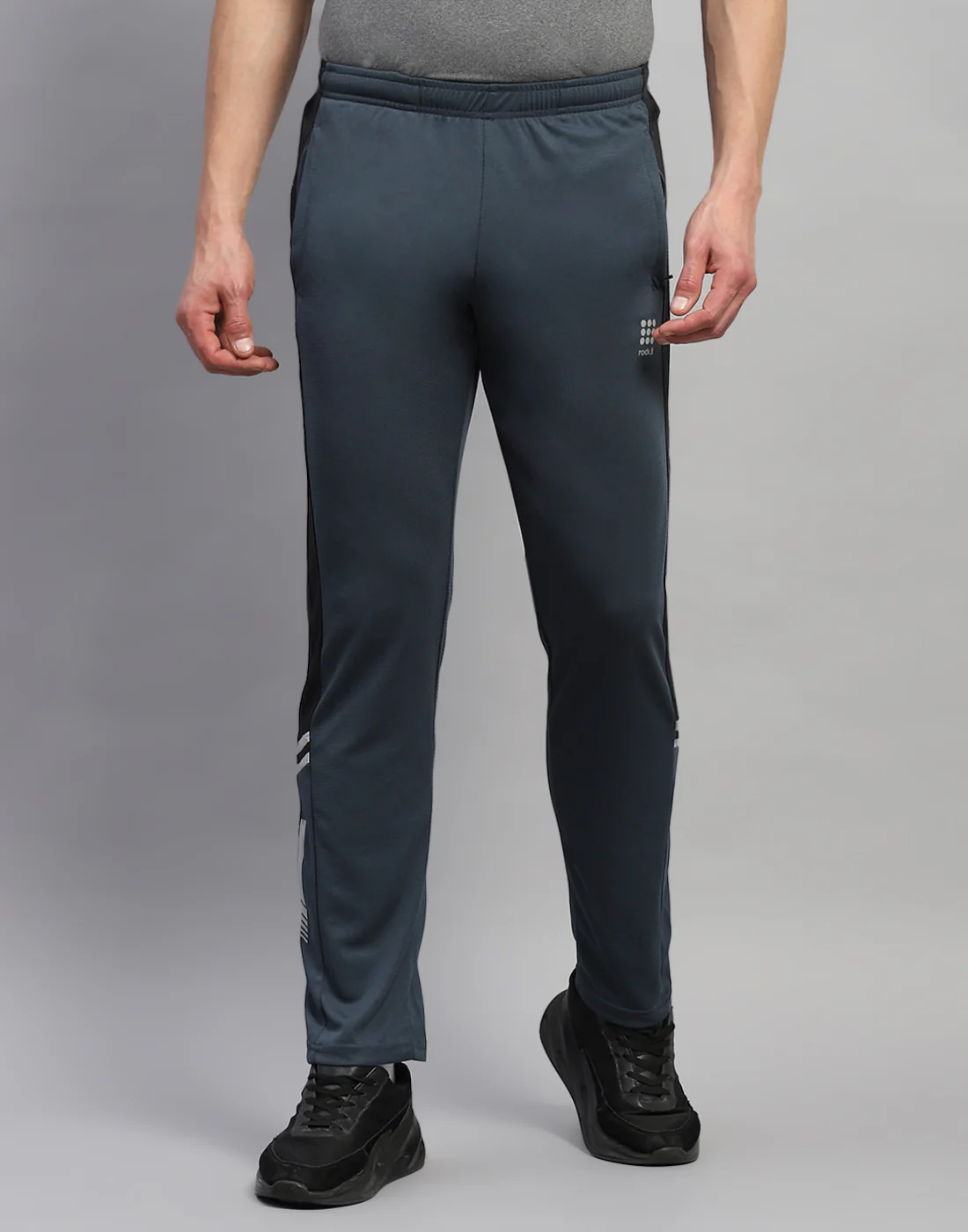 Rock.it Men Grey Solid Regular Fit Lower