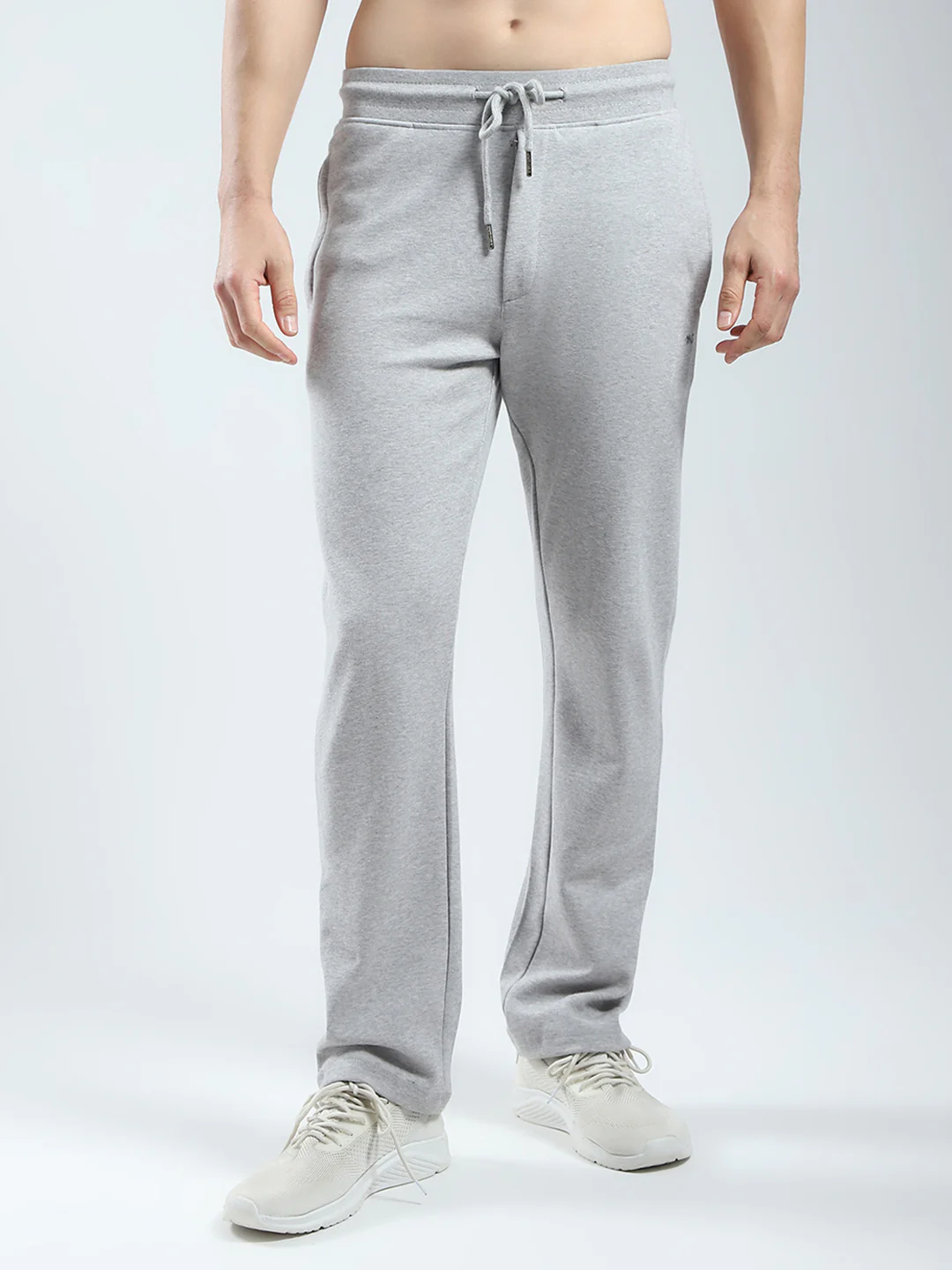 Men Grey Solid Regular Fit Lower