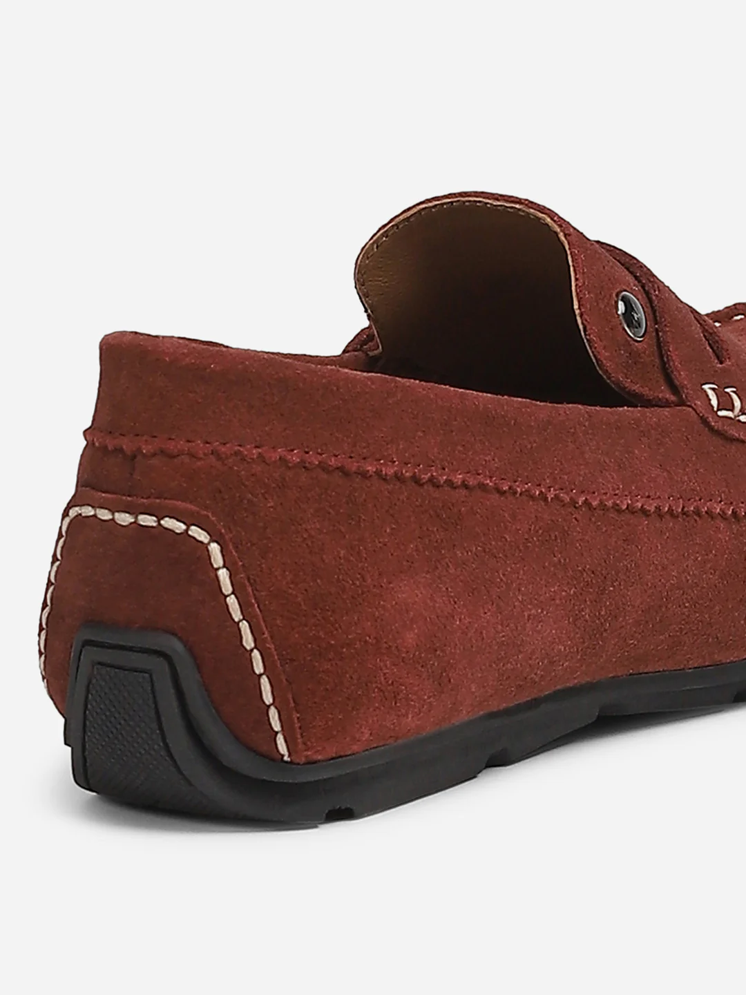 Men Maroon Slip-On Genuine Leather Loafer - Image 11