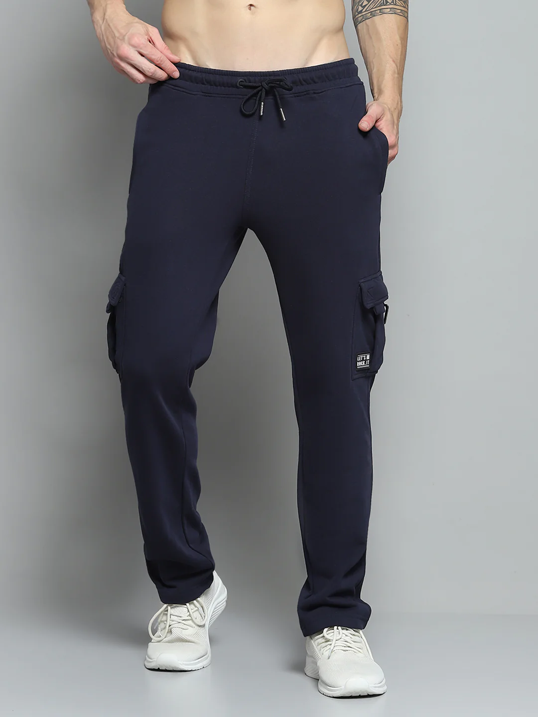 Rock.it Men Navy Blue Solid   Lower
