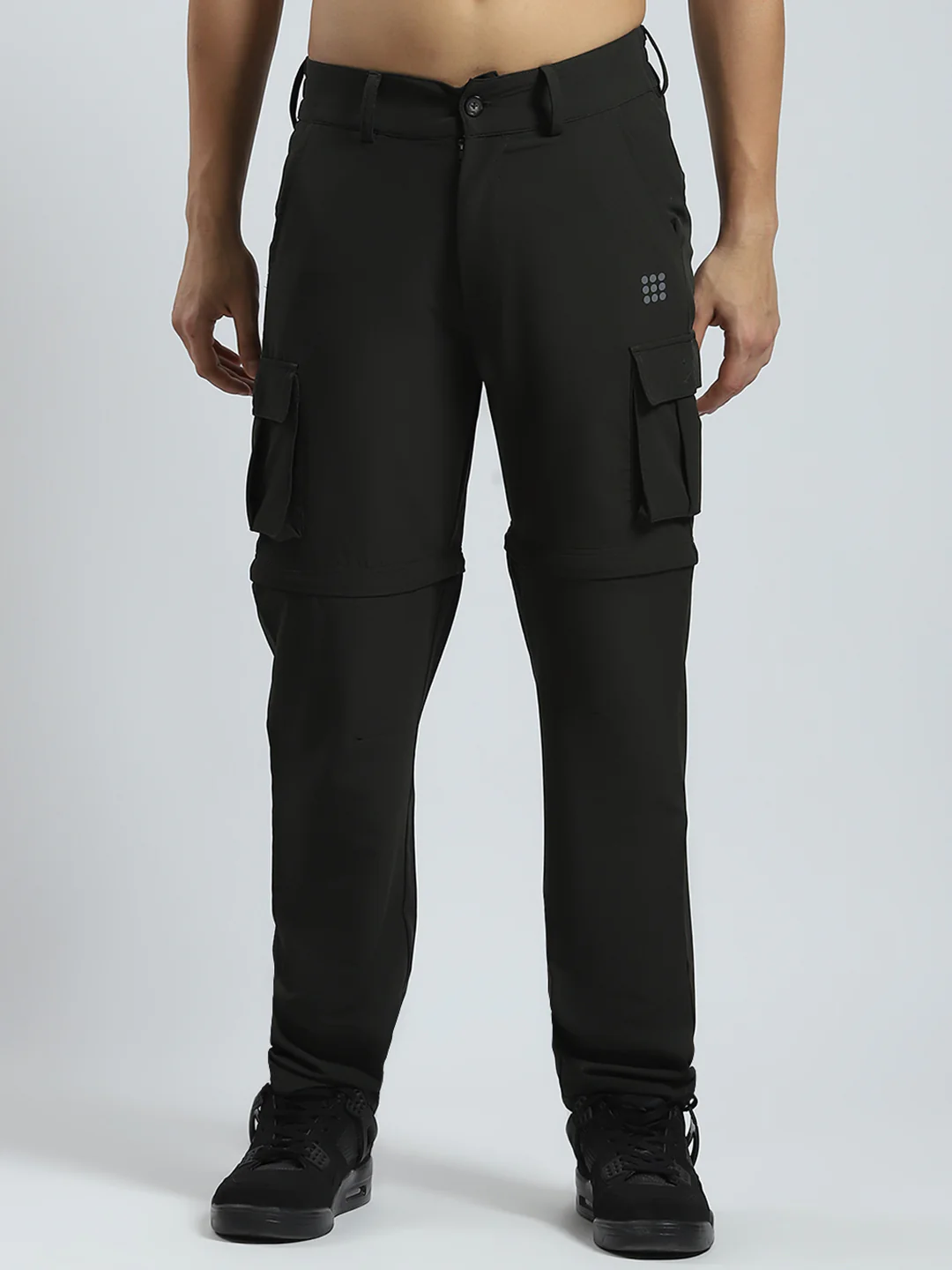 Rock.it Men Olive Solid Regular Fit Cargo