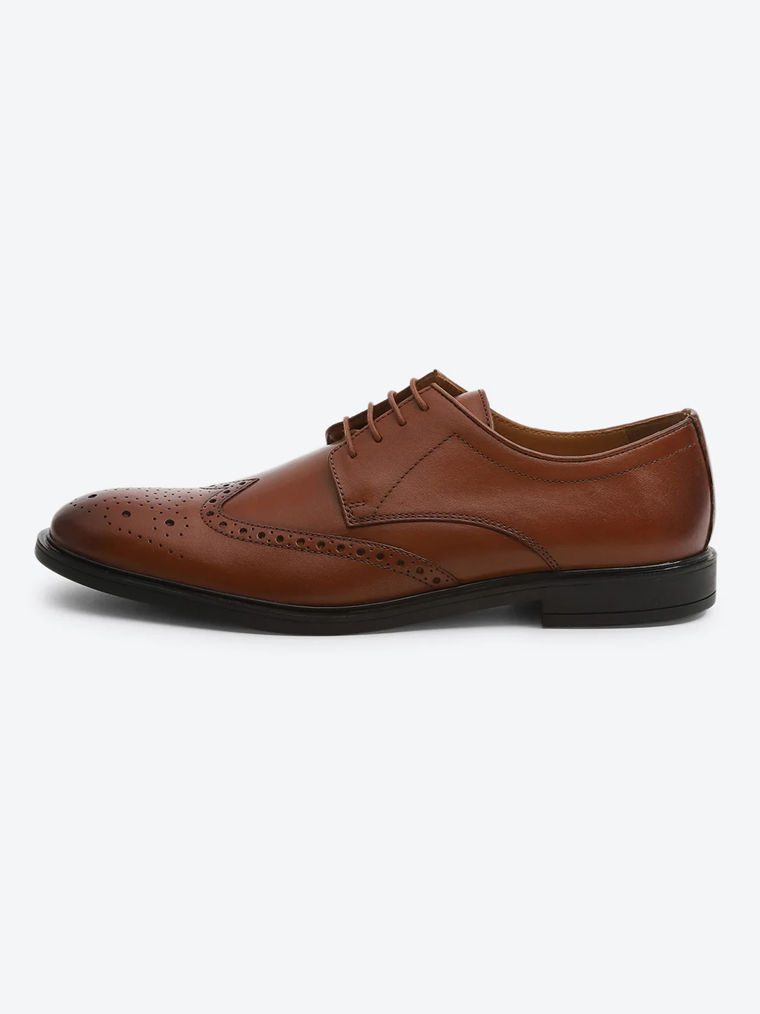 Monte Carlo Tan Formal Brogue Lace Up Shoes for Men - Image 4