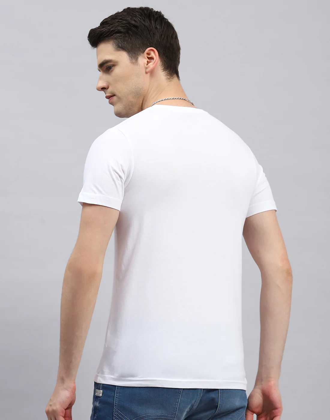 Men White Solid Round Neck Half Sleeve T-Shirt (Pack of 3) - Image 12