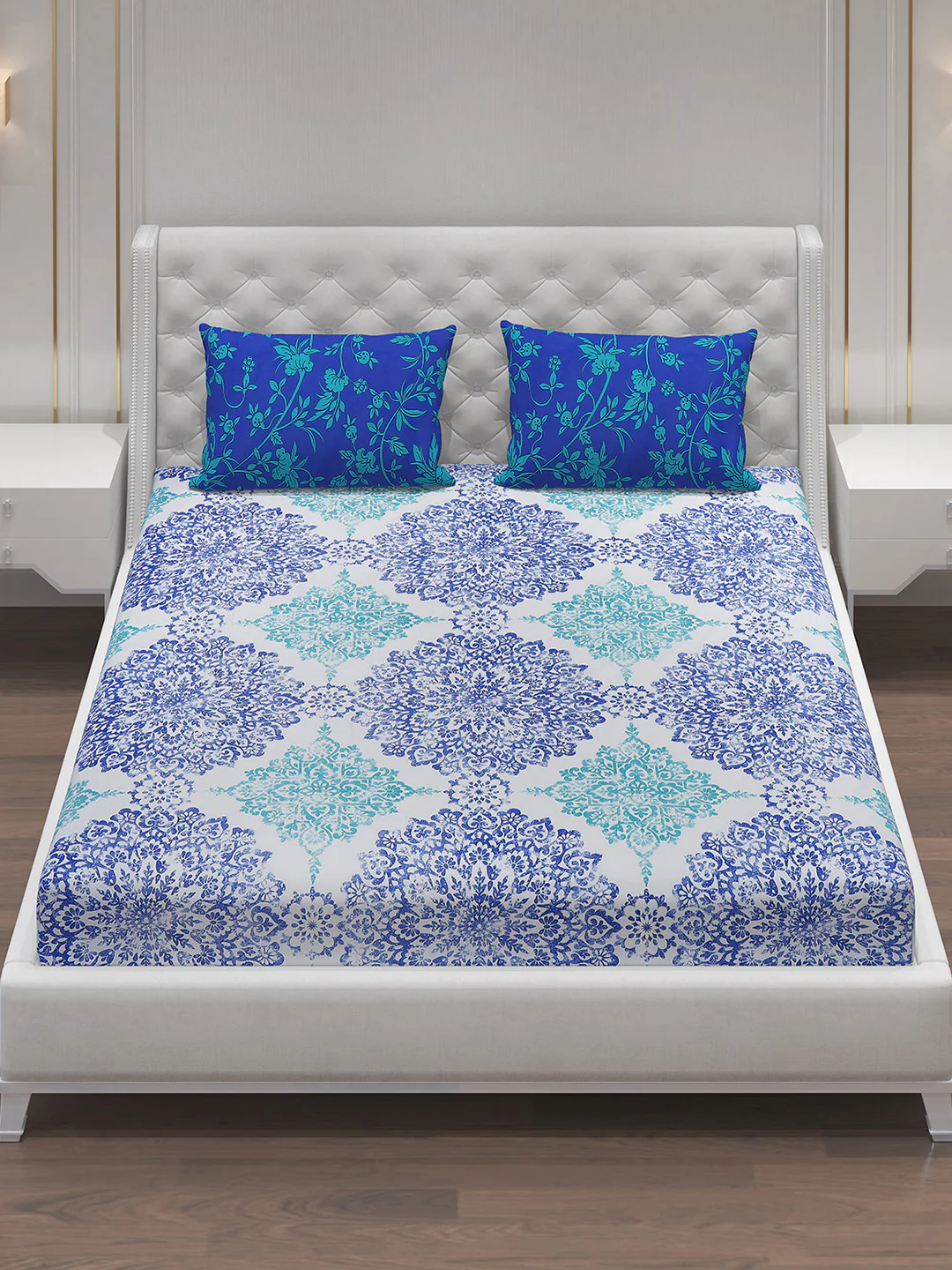 MOCA by Monte Carlo 104 GSM Cotton Double Bedsheet With 2 Pillow Covers - Image 2