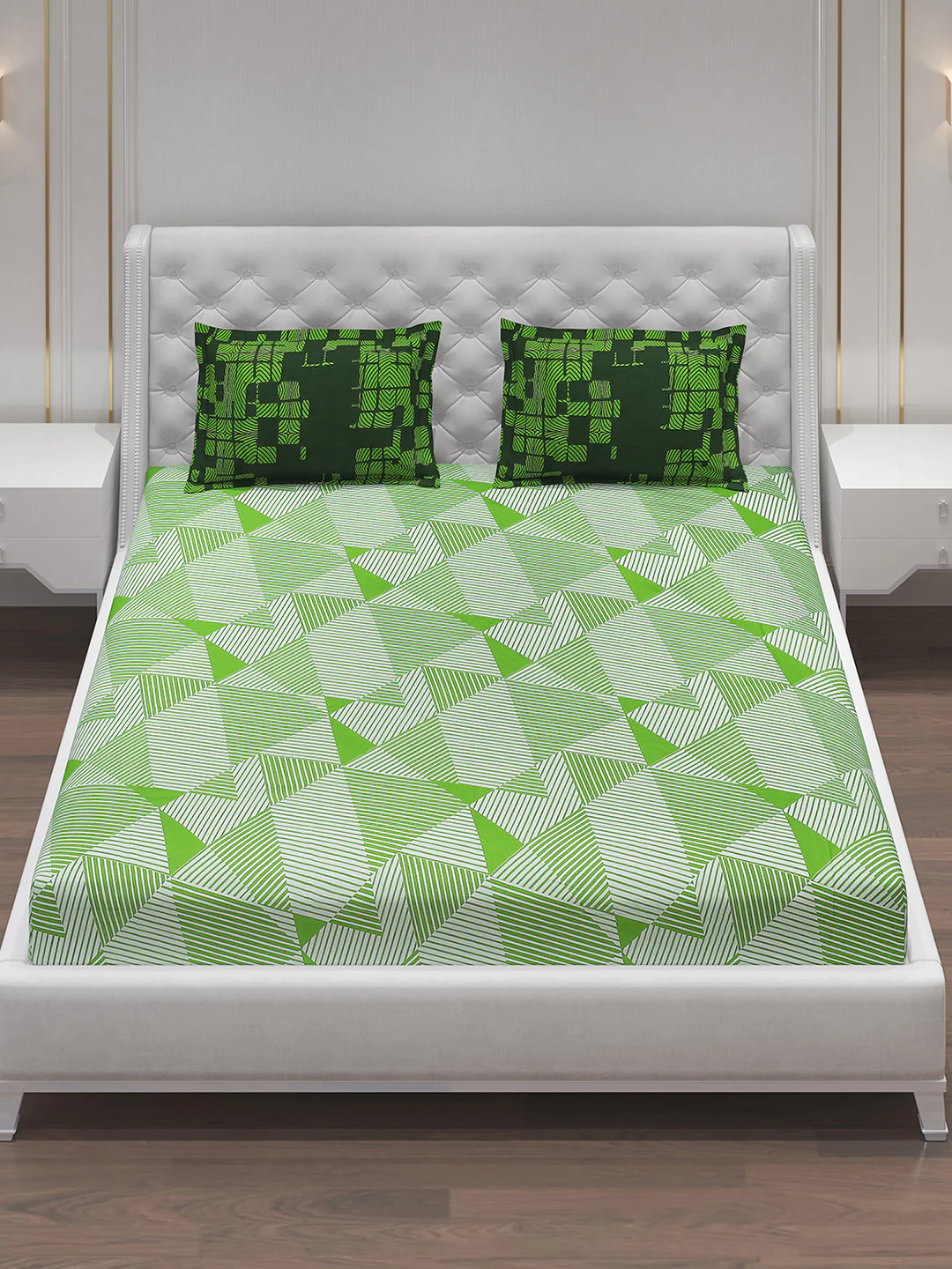 MOCA by Monte Carlo 104 TC Cotton Double Bedsheet with 2 Pillow Covers - Image 2