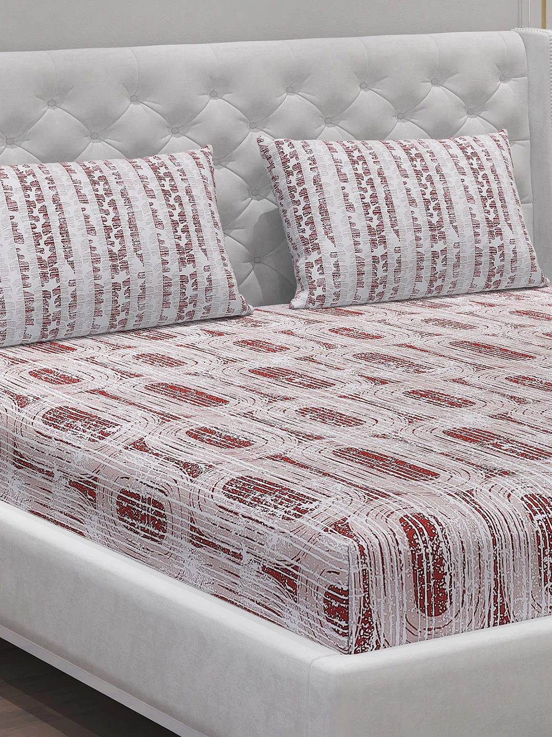 MOCA by Monte Carlo 104 TC Cotton Double Bedsheet with 2 Pillow Covers