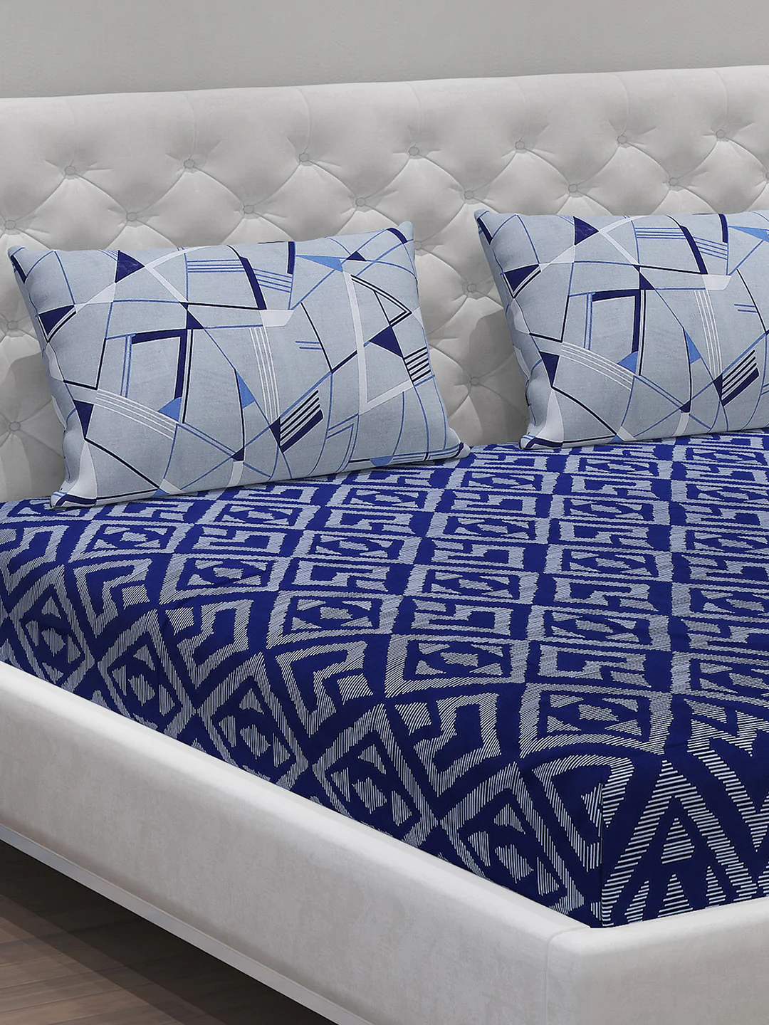 MOCA by Monte Carlo 144 TC Cotton King Bedsheet with 2 Pillow Covers - Image 4