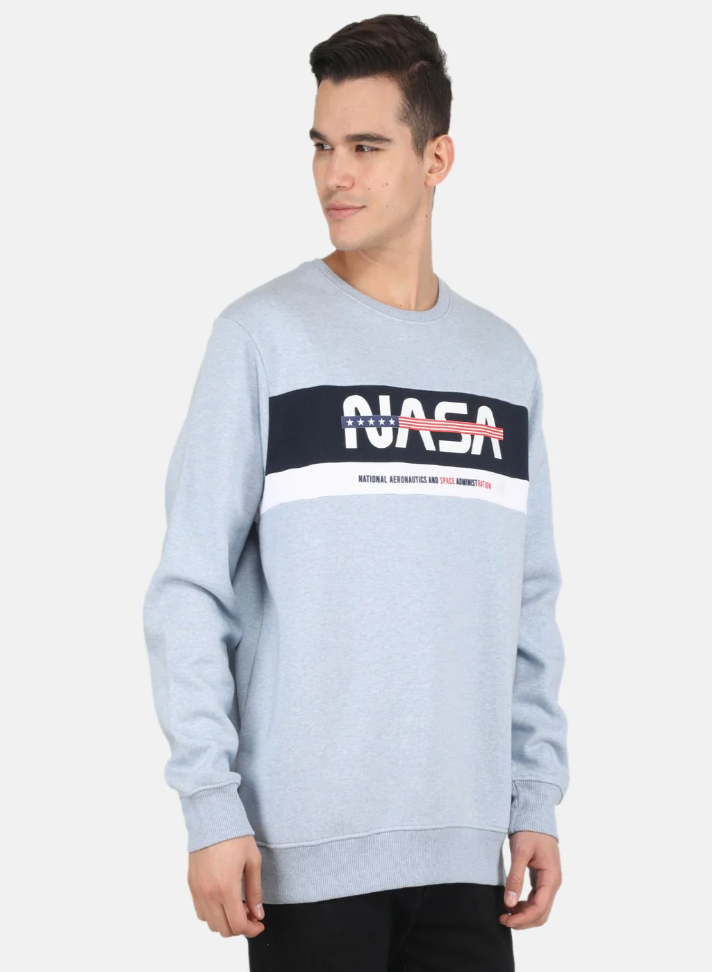Men Blue Solid Sweatshirt - Image 6