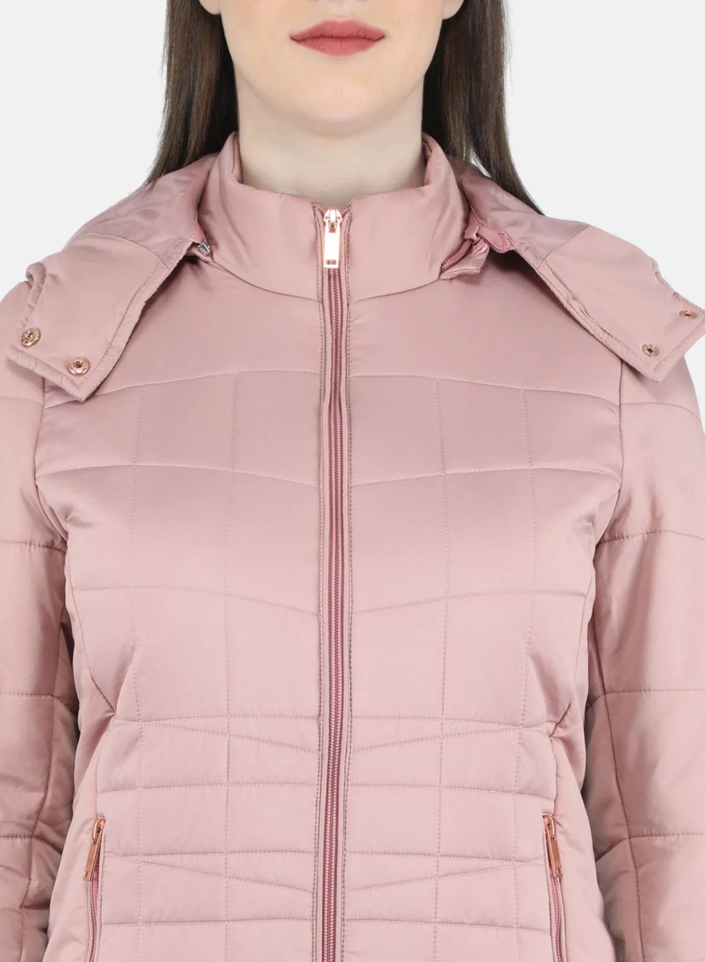 Women Pink Solid Jacket - Image 5