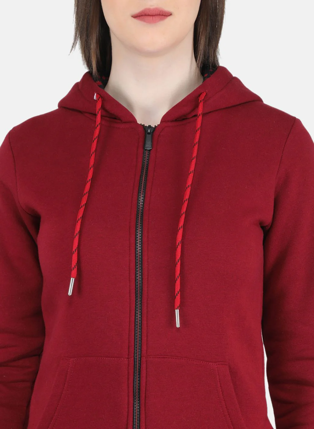 Women Maroon Solid Tracksuit - Image 6