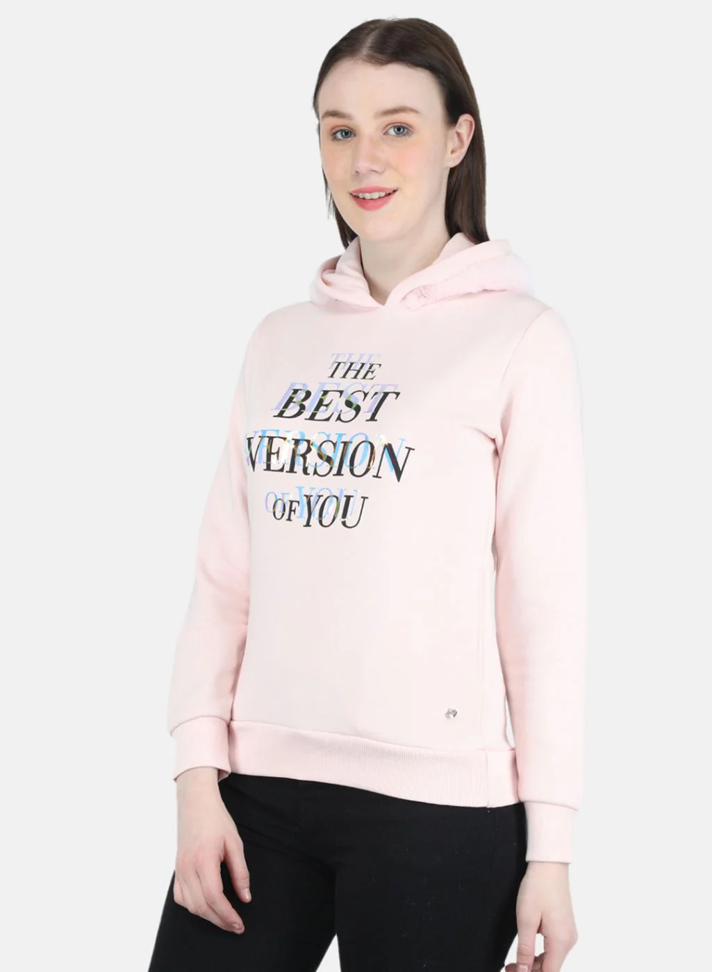 Women Pink Printed Sweatshirt - Image 2
