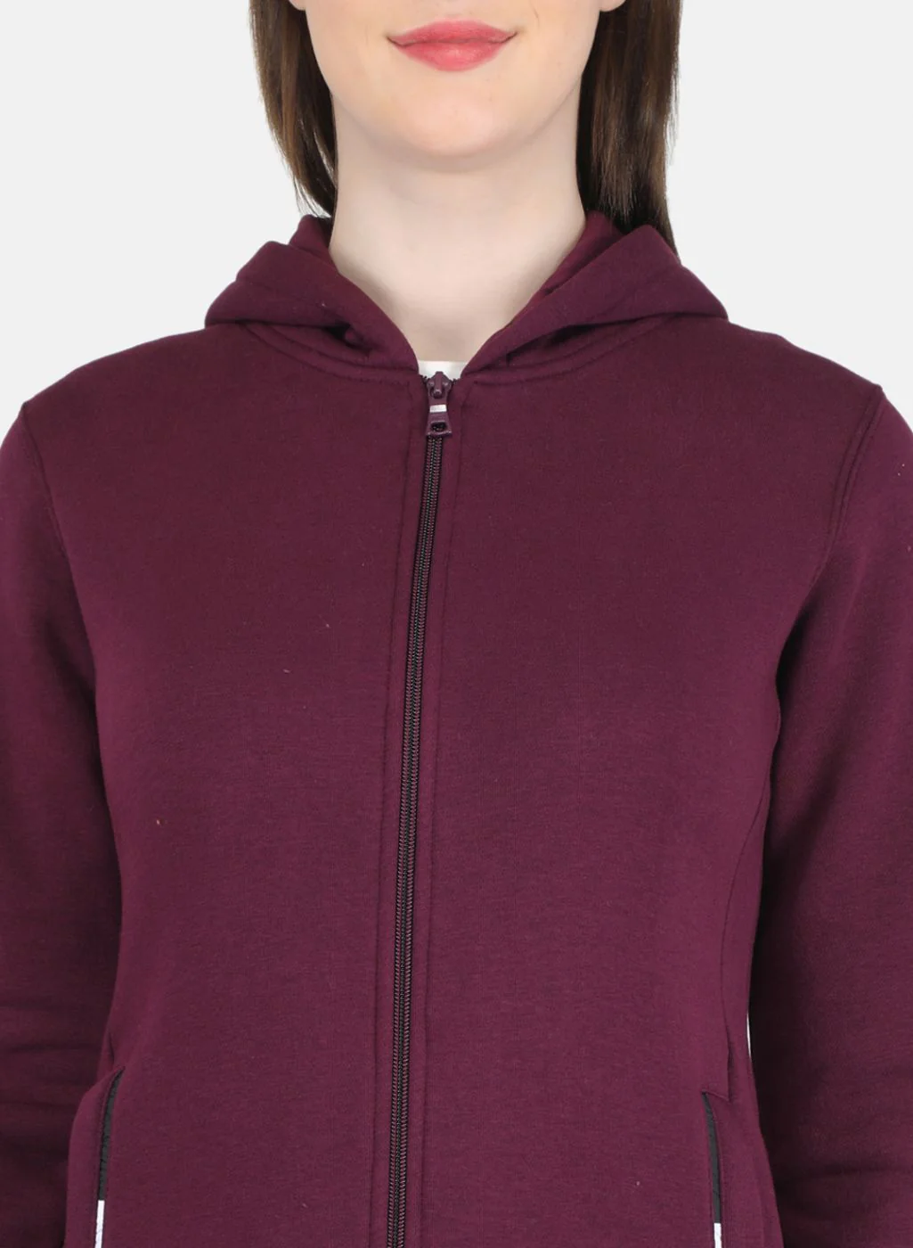 Women Purple Solid Sweatshirt - Image 5