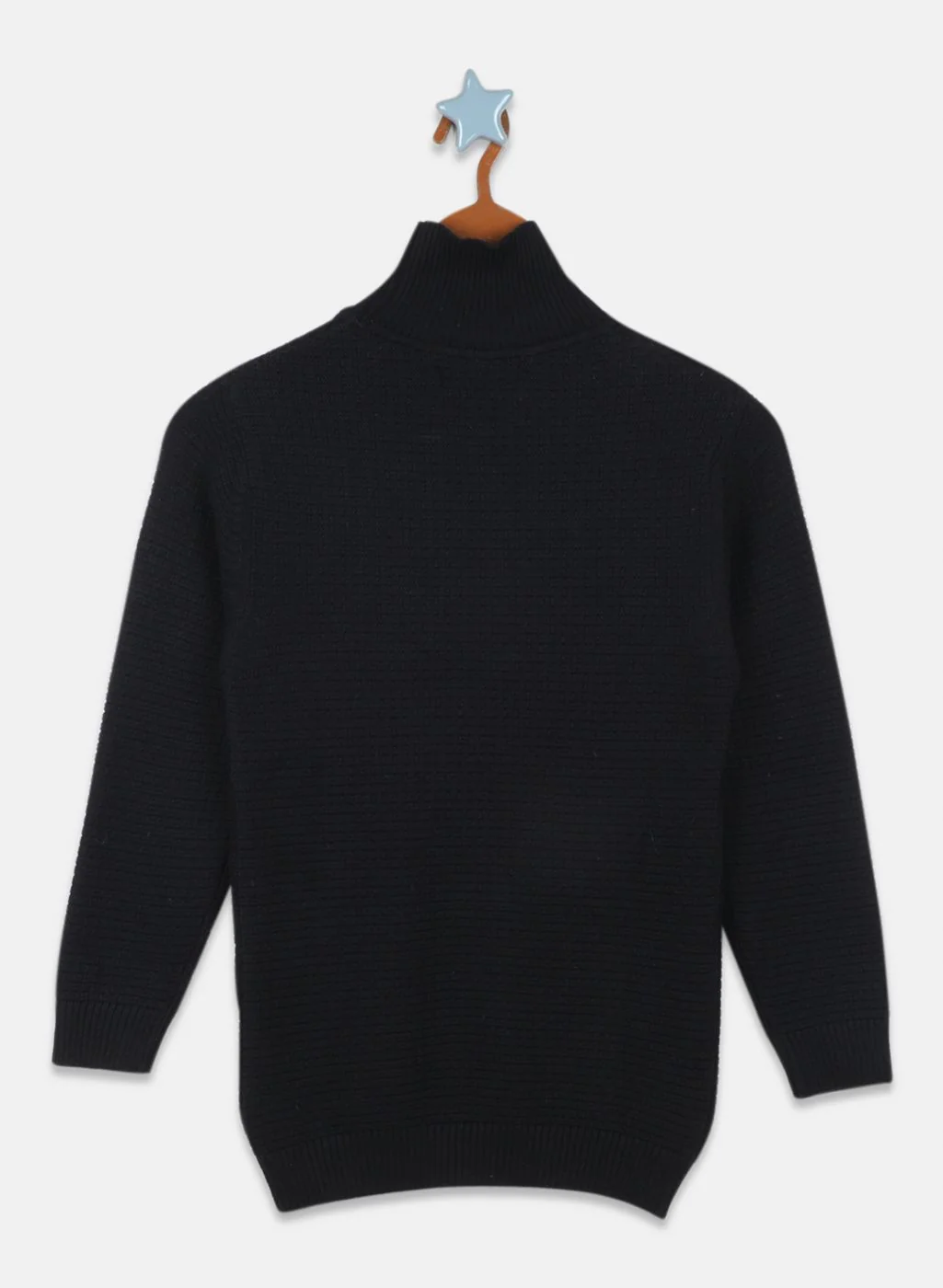 Boys Black Printed Pullover - Image 2