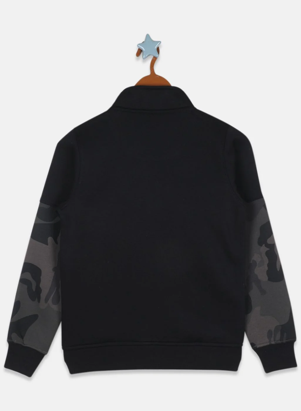 Boys Black Printed Sweatshirt - Image 2